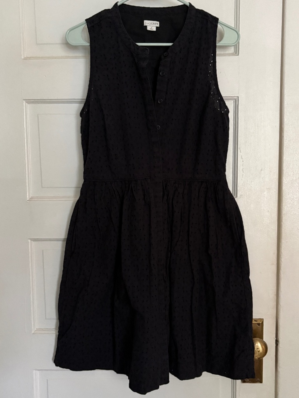J. by J.Crew Black Eyelet Shirt Dress - 4